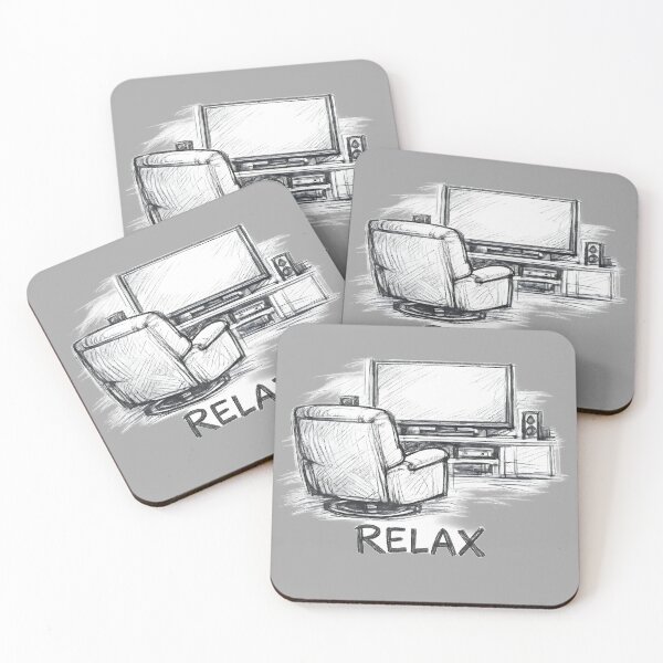Item preview, Relax Sketch – Minimalist Chair and TV Scene designed and sold by FilBlue.