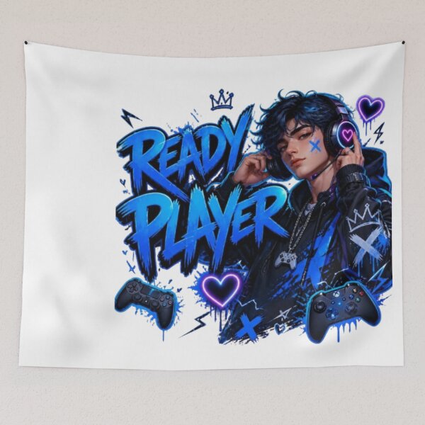 Item preview, READY PLAYER Gaming Sticker | Neon Esports Streetwear Graphic Design designed and sold by Stylestickers55.