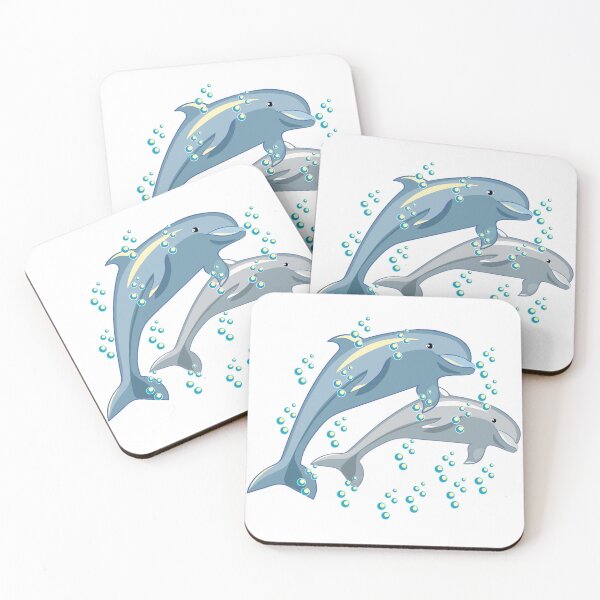 Item preview, fun the dolphin couple is smiling designed and sold by OrPolly.