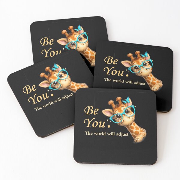 Item preview, Be You The World Will Adjust Cute Giraffe Lover Glasses designed and sold by Apparel-Vortex.