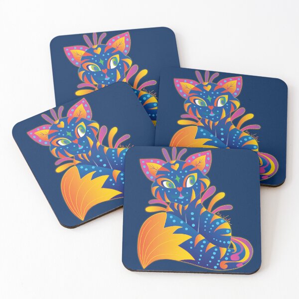 Item preview, Dark cat MEXICAN ALEBRIJE DARK BACKGROUND -1 designed and sold by Valery´s art.
