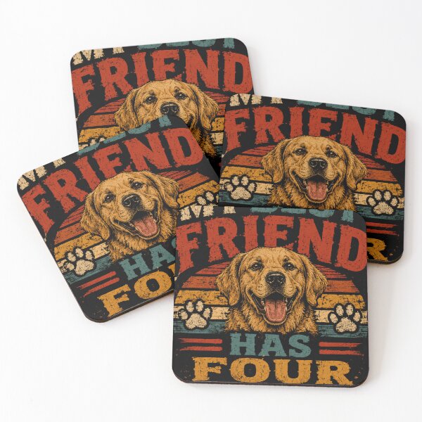 Item preview, My Best Friend Has Four Paws Golden Retriever Dog Lover Pet Owner designed and sold by RetroMini2026.