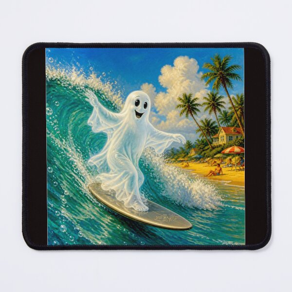 Item preview, Whimsical Ghost Surfer designed and sold by Helios Be. Lavsh.