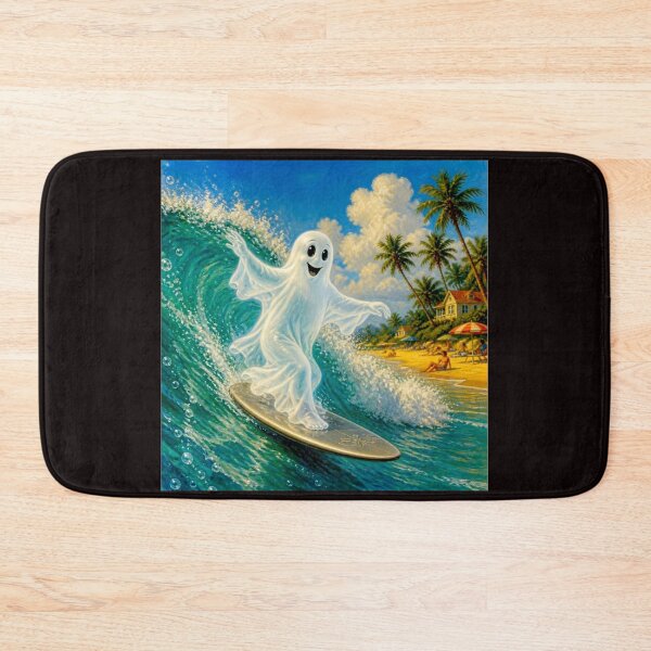 Item preview, Whimsical Ghost Surfer designed and sold by Helios Be. Lavsh.