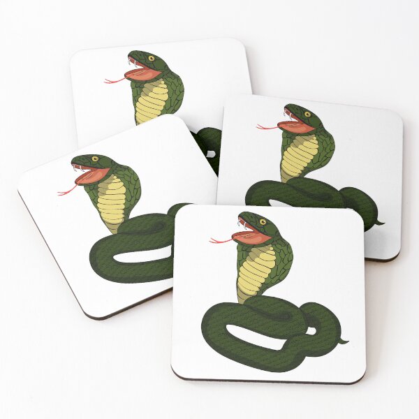 Item preview, green king cobra with fangs  designed and sold by OrPolly.