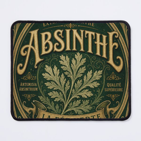 Item preview, Vintage Absinthe – Art Nouveau Emerald Emblem designed and sold by Jandedan.