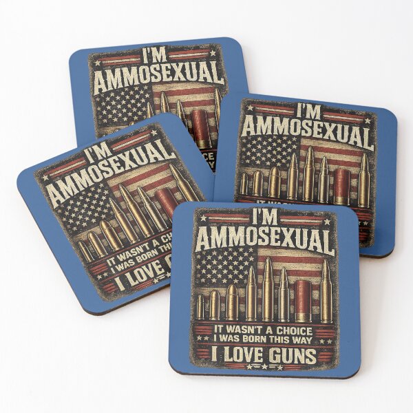 Item preview, I'm Ammosexual Born This Way Love Guns USA Flag Graphic designed and sold by CriseldaBruning.