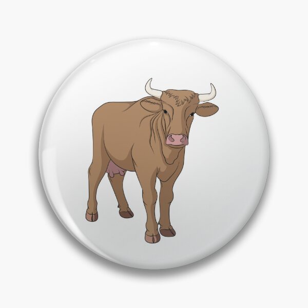 Item preview, Illustration with brown cow designed and sold by RizikCat.