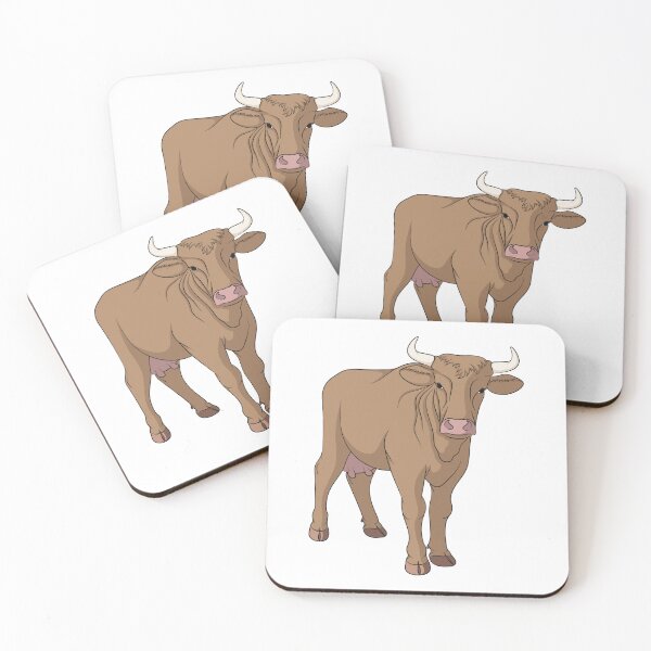 Item preview, Illustration with brown cow designed and sold by RizikCat.