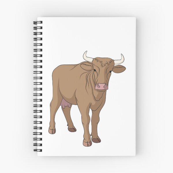 Item preview, Illustration with brown cow designed and sold by RizikCat.