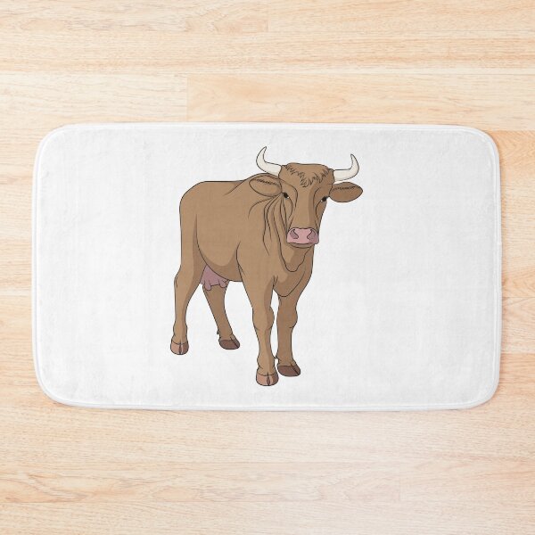 Item preview, Illustration with brown cow designed and sold by RizikCat.