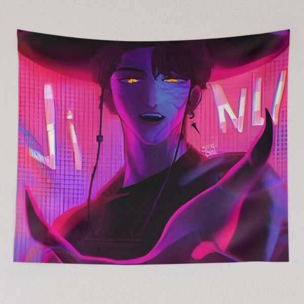 Item preview, Jinu Demon Hunters Original Custom Vintage Movie Poster Art designed and sold by Cool Robot Bro..