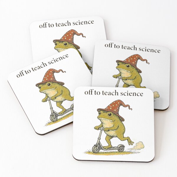 Item preview, Off To Teach Science Meditating Frog Biology Teacher Humor designed and sold by Rahamkshop.