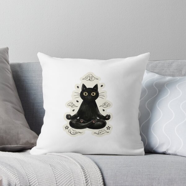 Item preview, Prayer Pose Black Cat Sticker - Anjali Mudra Meditating Zen Kitty designed and sold by ORI-ginal Weirdos: The Weirdly Wonderful Crew.
