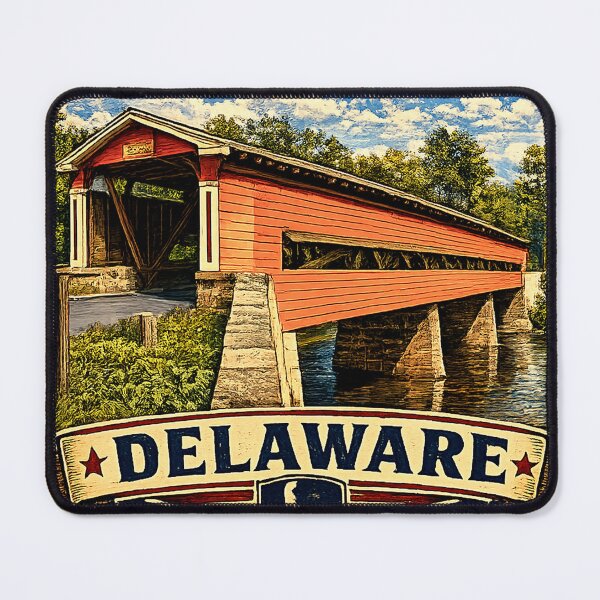 Item preview, Smith Covered Bridge over Brandywine Creek Rustic designed and sold by gotucoveredart.