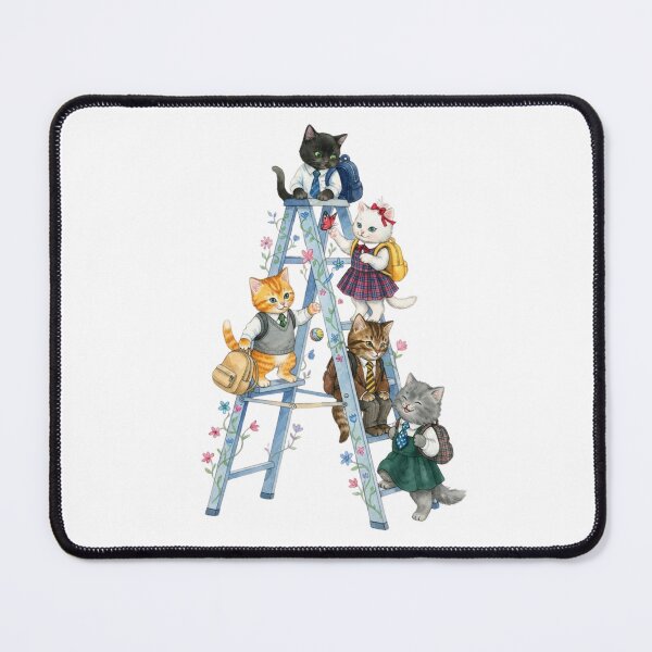 Item preview, Cute kittens playing on a staircase, back to school designed and sold by VibranPalette.