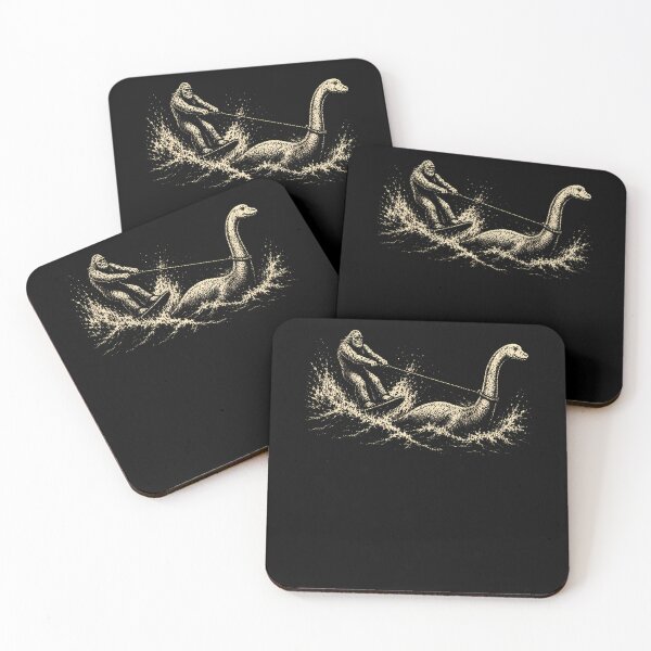 Item preview, Bigfoot Water Skiing Behind Nessie Cryptid Humor designed and sold by Apparel-Vortex.