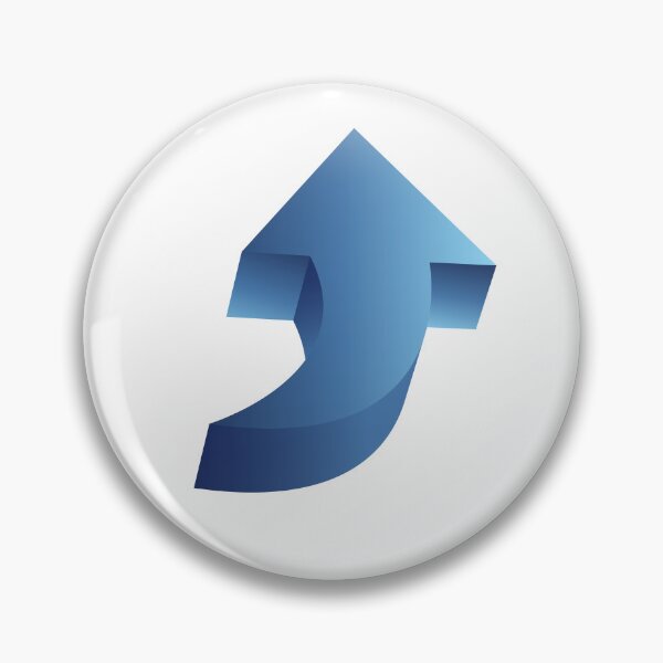 Item preview, Curved Blue 3D Up Arrow designed and sold by Art-Essa.