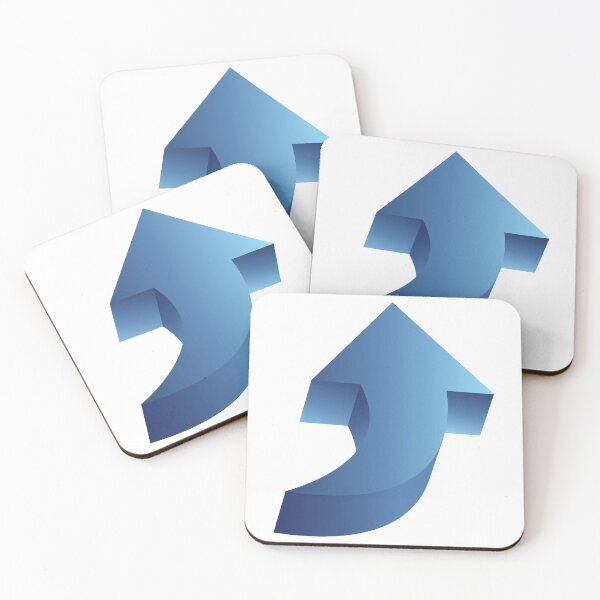 Item preview, Curved Blue 3D Up Arrow designed and sold by Art-Essa.