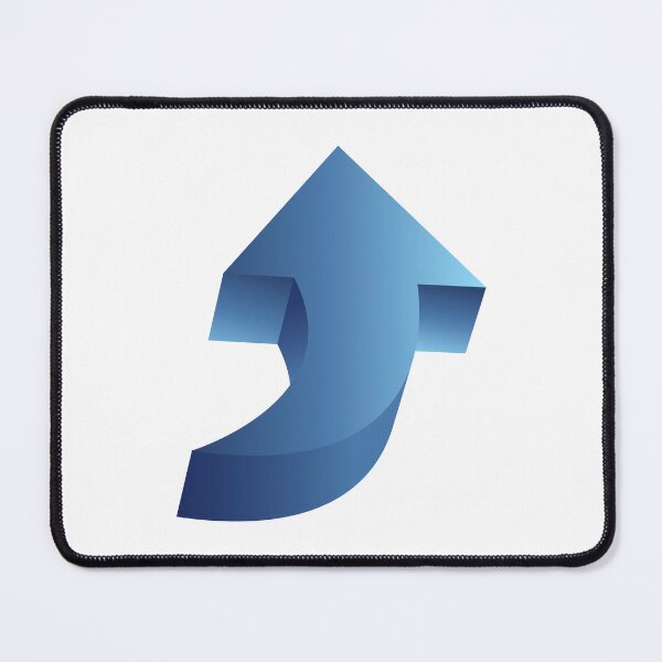 Item preview, Curved Blue 3D Up Arrow designed and sold by Art-Essa.