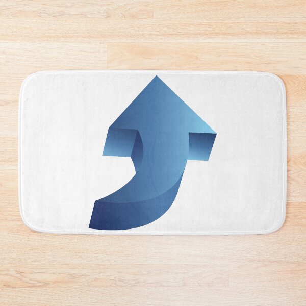 Item preview, Curved Blue 3D Up Arrow designed and sold by Art-Essa.