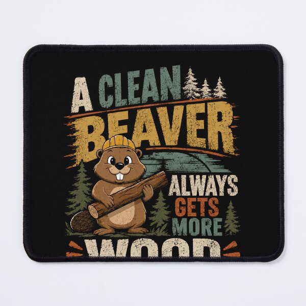 Item preview, A Clean Beaver Always Gets More Wood Funny Humor Woodsman designed and sold by RetroMini2026.