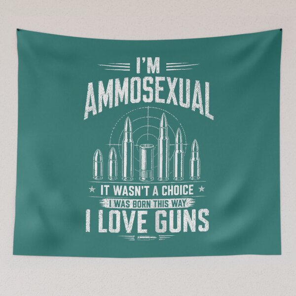 Item preview, I'm Ammosexual Born This Way Love Guns USA Flag Graphic designed and sold by TESTTES.
