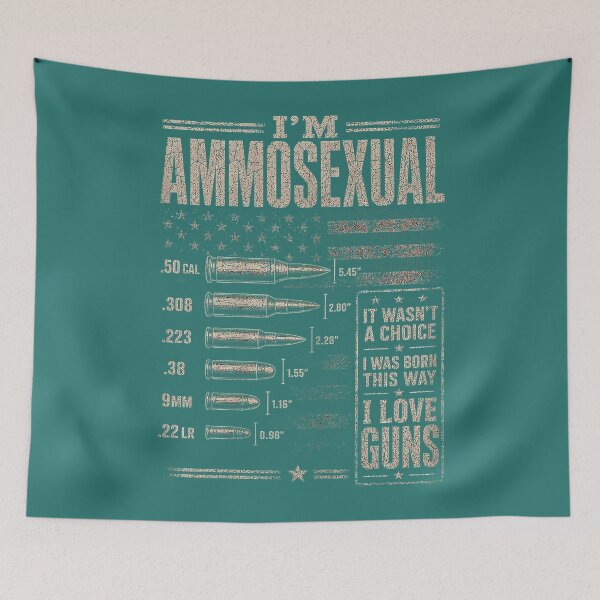 Item preview, I'm Ammosexual Born This Way Love Guns USA Flag Graphic designed and sold by TESTTES.