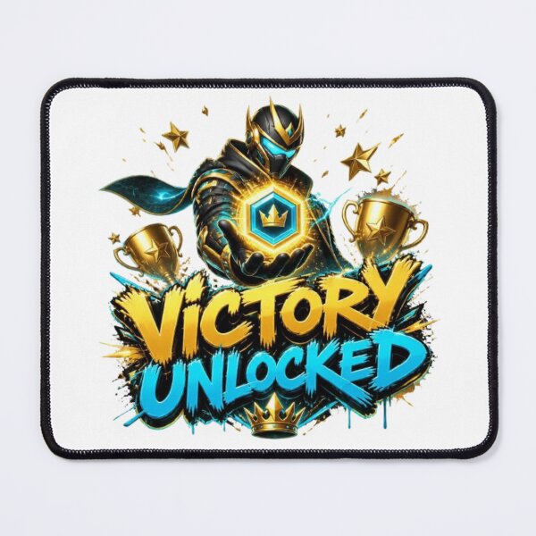 Item preview, VICTORY UNLOCKED Gaming Sticker | Neon Esports Achievement Design designed and sold by Stylestickers55.