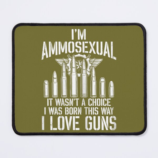 Item preview, I'm Ammosexual Born This Way Love Guns USA Flag Graphic designed and sold by KathieFaugh.