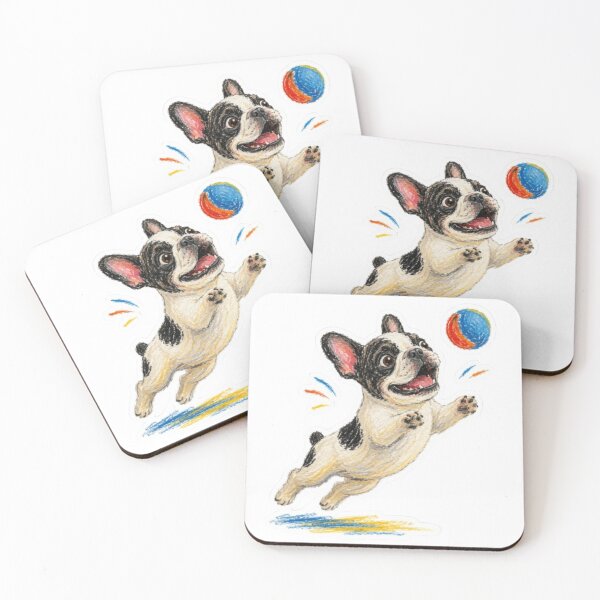 Item preview, French Bulldog Chasing Ball designed and sold by Snurly.