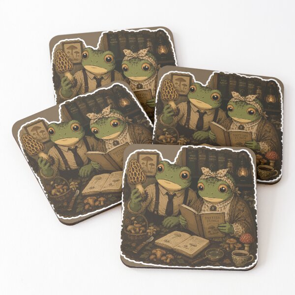 Item preview, British Fungi Frog Sticker – Cottagecore Mushroom Foraging | Cozy Woodland Naturalists designed and sold by SimplePoDesign.