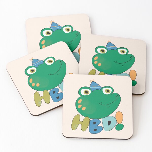 Item preview, Happy Birthday Frog (Blue) designed and sold by yellowflowerhut.