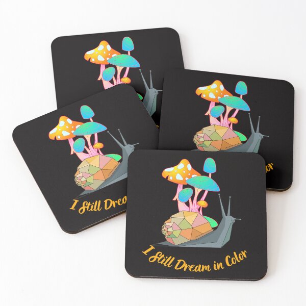 Item preview, I Still Dream in Color – Whimsical Snail & Mushroom Fantasy Art designed and sold by Tadeusz1.