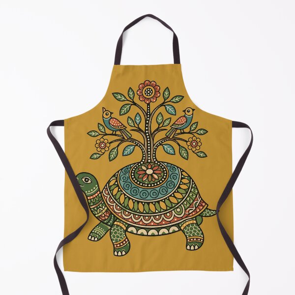Item preview, Turtle Tree of Life Tribal Art Design  Boho Nature Animal Spirit Turtle  Indigenous Gond Folk Pattern Apparel designed and sold by  MAD's Recreation Studio.
