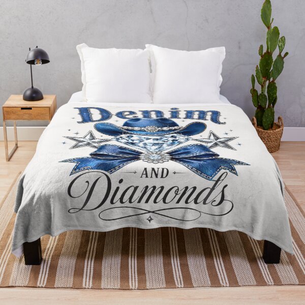 Item preview, Denim And Diamonds Bow Western Cowgirl Ladies Girls designed and sold by Apparel-Vortex.