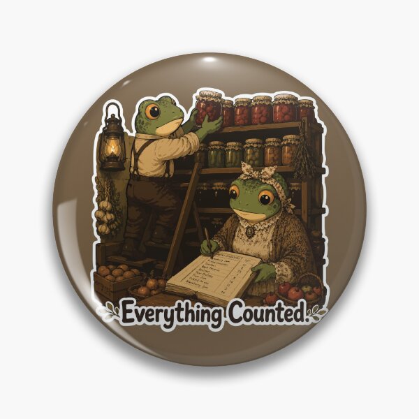 Item preview, Everything Counted Frog Sticker – Cottagecore Pantry Inventory | Cozy Homestead & Food Preservation designed and sold by SimplePoDesign.