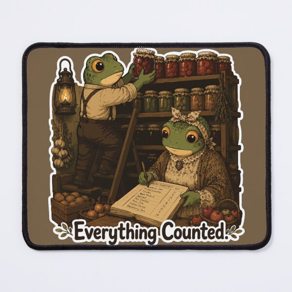 Item preview, Everything Counted Frog Sticker – Cottagecore Pantry Inventory | Cozy Homestead & Food Preservation designed and sold by SimplePoDesign.