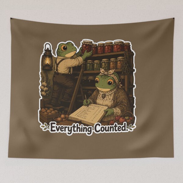 Item preview, Everything Counted Frog Sticker – Cottagecore Pantry Inventory | Cozy Homestead & Food Preservation designed and sold by SimplePoDesign.