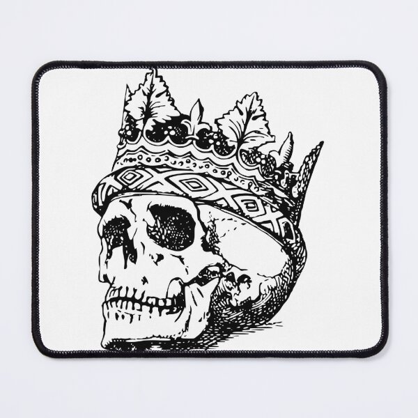 Item preview, Skull with Royal Crown Engraving Black and White Gothic Dark Art Skull King designed and sold by CLC54.