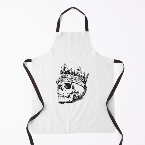 Item preview, Skull with Royal Crown Engraving Black and White Gothic Dark Art Skull King designed and sold by CLC54.
