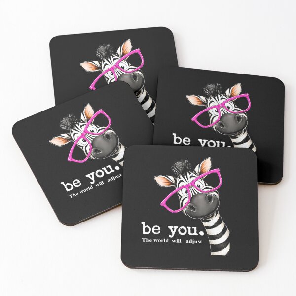 Item preview, Cute Zebra Wearing Pink Glasses Inspirational Self Love Quote designed and sold by Rahamkshop.