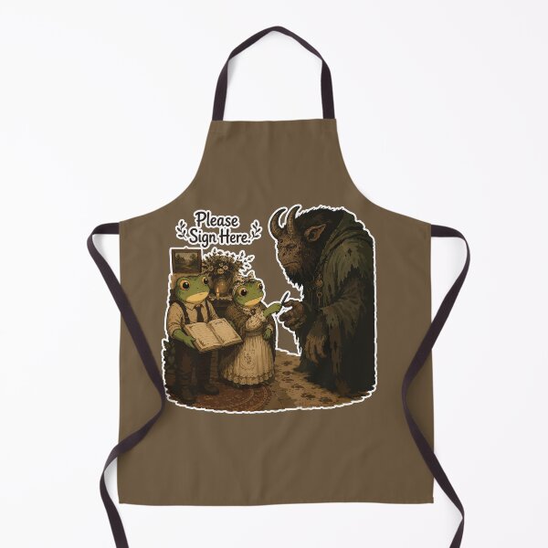 Item preview, Please Sign Here Frog Sticker – Cozy Cottagecore Horror | Cryptid Guest Book & British Humor designed and sold by SimplePoDesign.