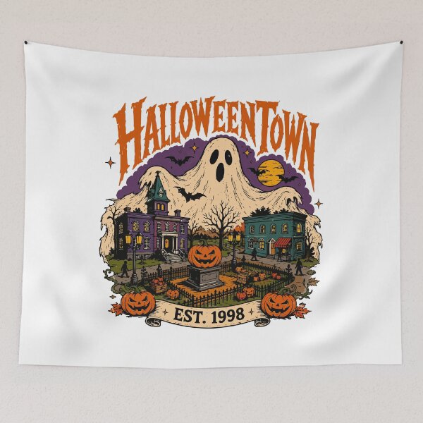 Item preview, Halloween Town Ghost Pumpkin Vintage Horror Design designed and sold by StormbornAther.