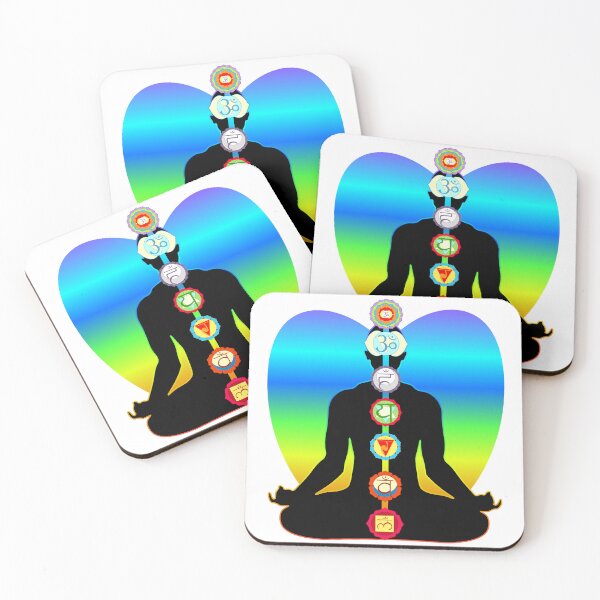 Item preview, meditation yoga man with chakras designed and sold by OrPolly.