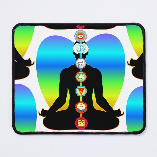 Item preview, meditation yoga man with chakras designed and sold by OrPolly.