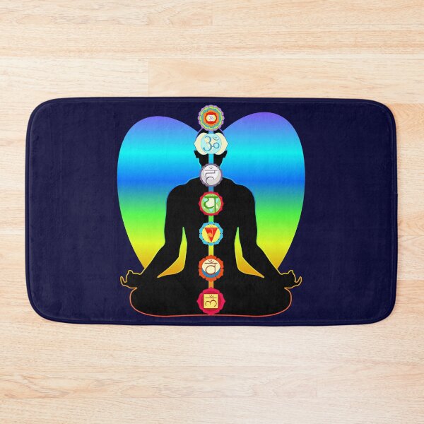 Item preview, meditation yoga man with chakras designed and sold by OrPolly.