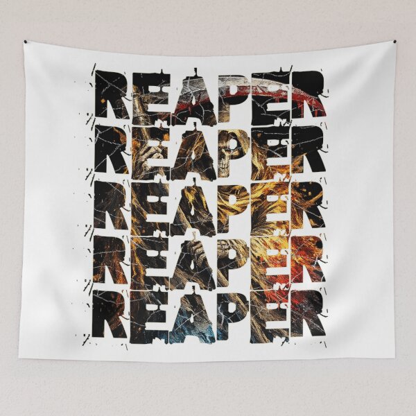 Item preview, Reaper Retro Distressed Halloween Typography Design designed and sold by DjFreeq.