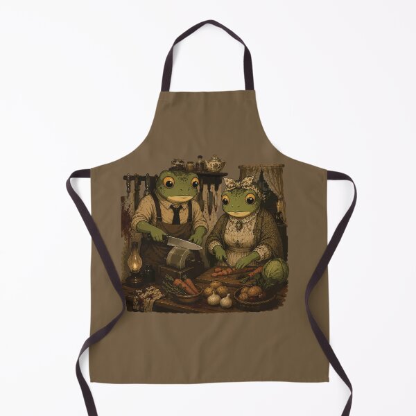 Item preview, Kitchen Prep Frog Sticker – Cozy Cottagecore Horror | Wholesome Gothic Cooking Couple designed and sold by SimplePoDesign.