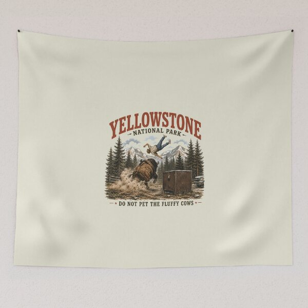 Item preview, Yellowstone Do Not Pet The Fluffy Cows designed and sold by Saitokuu7Art.
